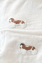 將圖片載入圖庫檢視器 CIC24473小臘犬白珠珠刺繡羊毛圍巾
