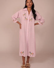 將圖片載入圖庫檢視器 LL188808斑馬刺繡襯衫洋裝（粉紫）
