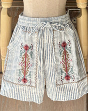 將圖片載入圖庫檢視器 LL114BB108條文棉紗綁帶褲（暗藍）
