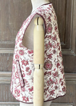 將圖片載入圖庫檢視器 G&amp;MMVIOLA日耳曼印花棉紗背心（酒紅）
