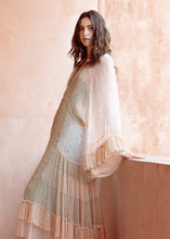 將圖片載入圖庫檢視器 MDLUBUD 百衲印花蛋糕裙襬長袖洋裝 | 秋香綠
