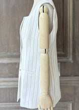 將圖片載入圖庫檢視器 G&amp;MVIC細條紋法式背心（亞麻）
