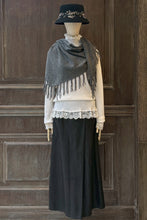 將圖片載入圖庫檢視器 MCRENE法國蕾絲半高領羊絨長袖毛衣（白）
