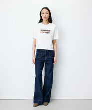 將圖片載入圖庫檢視器 G&amp;MANISAMOM絲絨燙字Tee（奶油白）
