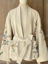將圖片載入圖庫檢視器 MCENZO寫意繡花腰帶Kimono（亞麻）
