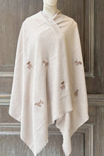 將圖片載入圖庫檢視器 CIC24473小狗金珠珠刺繡羊毛圍巾
