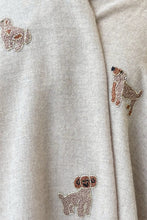 將圖片載入圖庫檢視器 CIC24473小狗金珠珠刺繡羊毛圍巾
