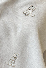 將圖片載入圖庫檢視器 CIC25181DOGGY繡羊毛圍巾（燕麥白）
