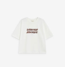 將圖片載入圖庫檢視器 G&amp;MANISAMOM絲絨燙字Tee（奶油白）

