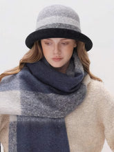 將圖片載入圖庫檢視器 MCEMILLY漸層法式低簷羊毛帽（黑灰）
