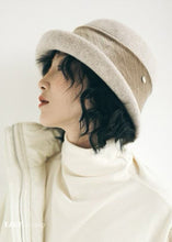 將圖片載入圖庫檢視器 MC017可摺法式復古短簷帽（杏）
