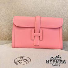 將圖片載入圖庫檢視器 安妮的收藏*Hermès 夢幻逸品 29cm 玫瑰粉色手拿包 JIGE
